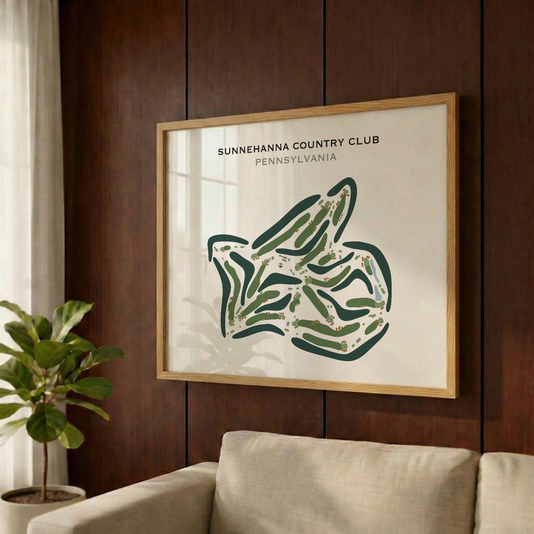 Sunnehanna Country Club, Pennsylvania - Printed Golf Courses