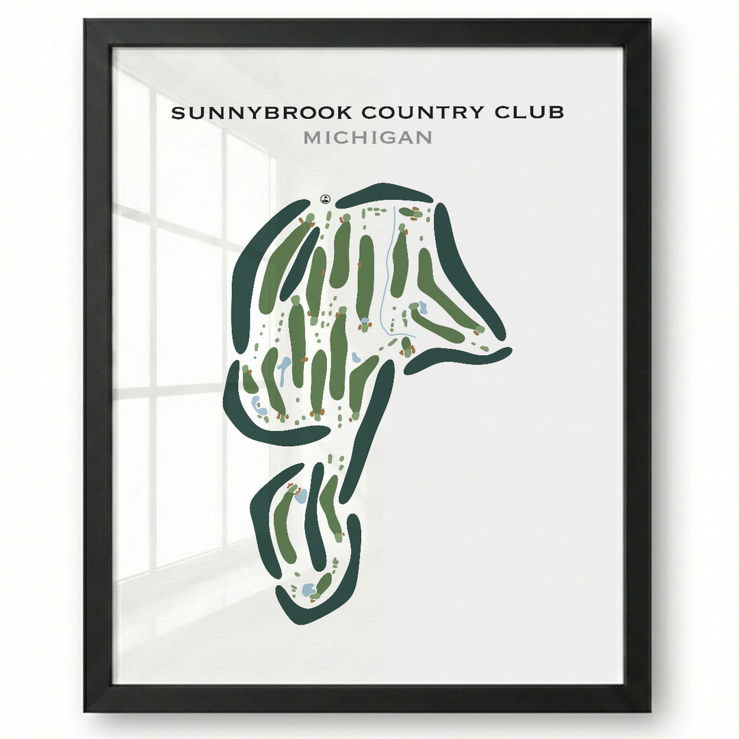 Sunnybrook Country Club, Michigan - Printed Golf Courses