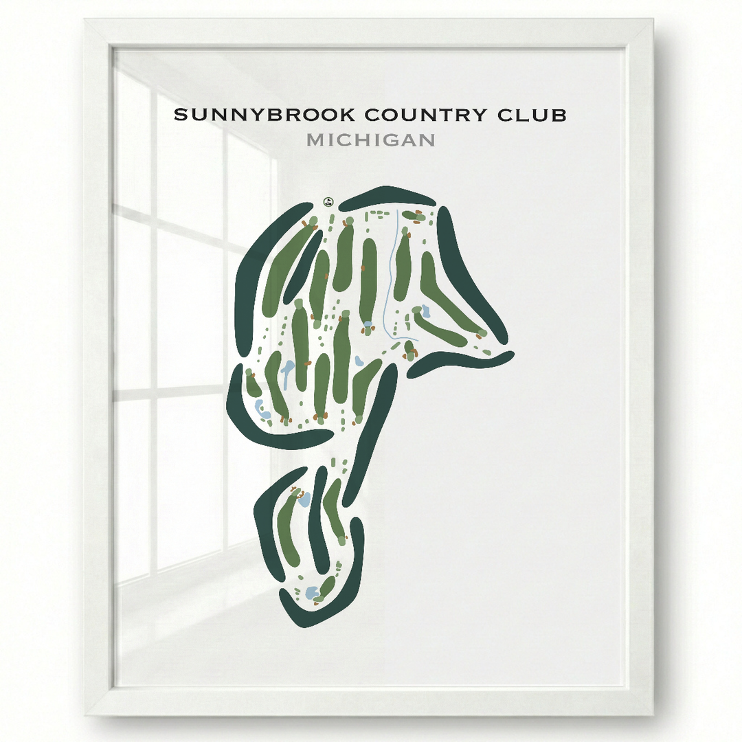Sunnybrook Country Club, Michigan - Printed Golf Courses