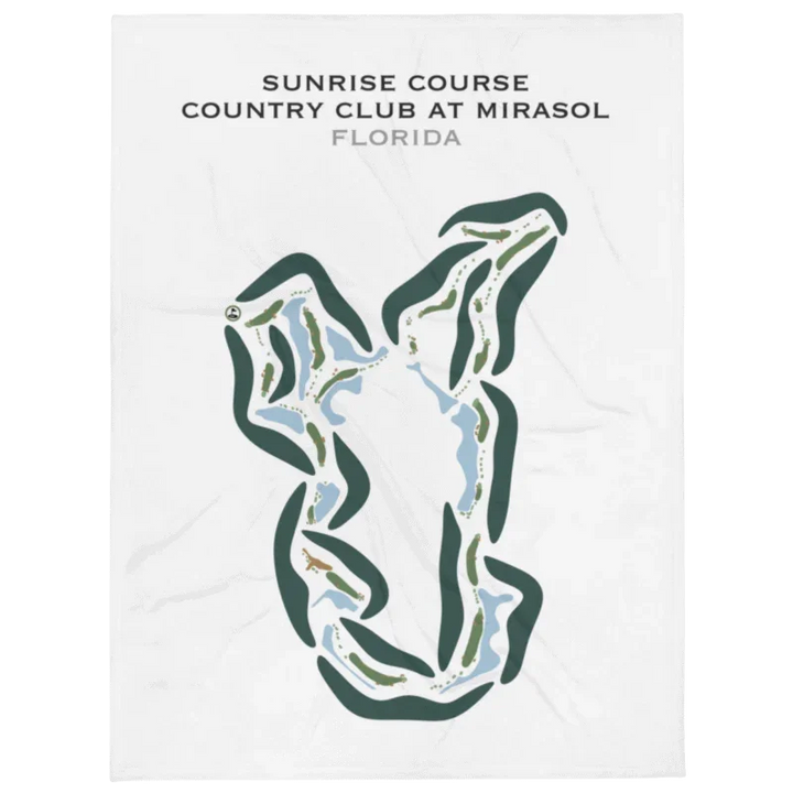 Sunrise Course at Country Club at Mirasol, Florida - Printed Golf Courses