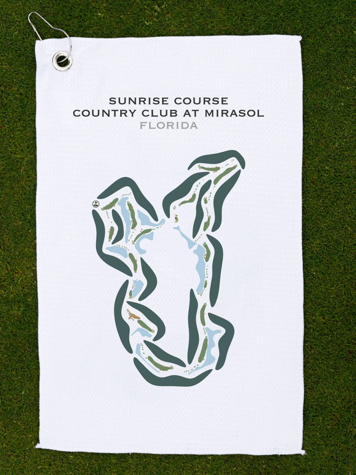Sunrise Course at Country Club at Mirasol, Florida - Printed Golf Courses