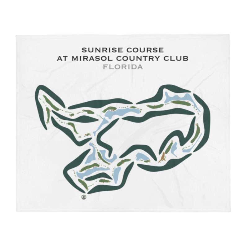 Sunrise Course at Mirasol Country Club, Florida - Printed Golf Courses