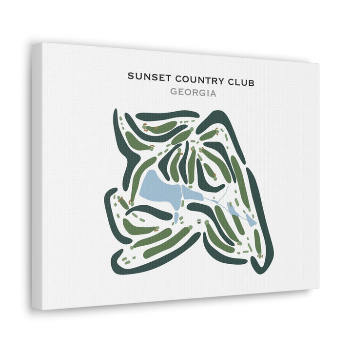 Sunset Country Club, Georgia - Printed Golf Courses