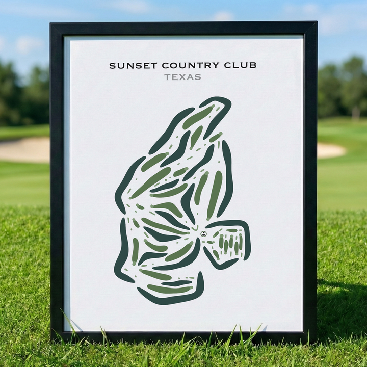 Sunset Country Club, Texas - Printed Golf Courses