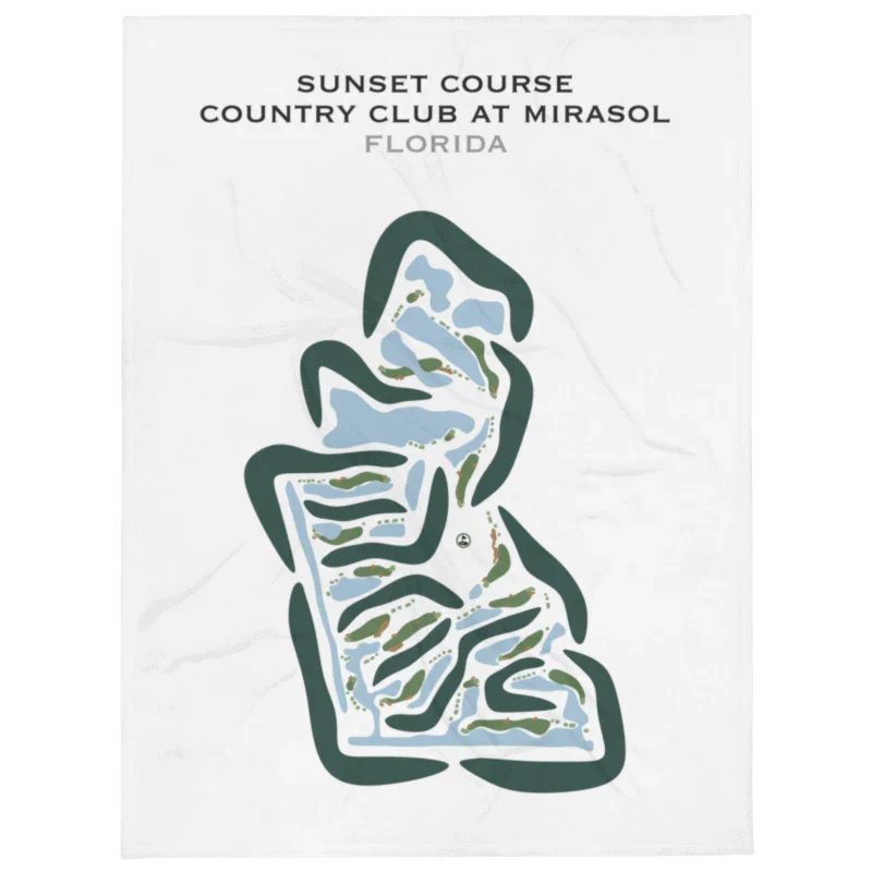 Sunset Course at Country Club at Mirasol, Florida - Printed Golf Courses