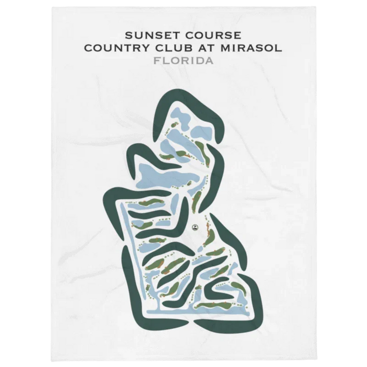 Sunset Course at Country Club at Mirasol, Florida - Printed Golf Courses