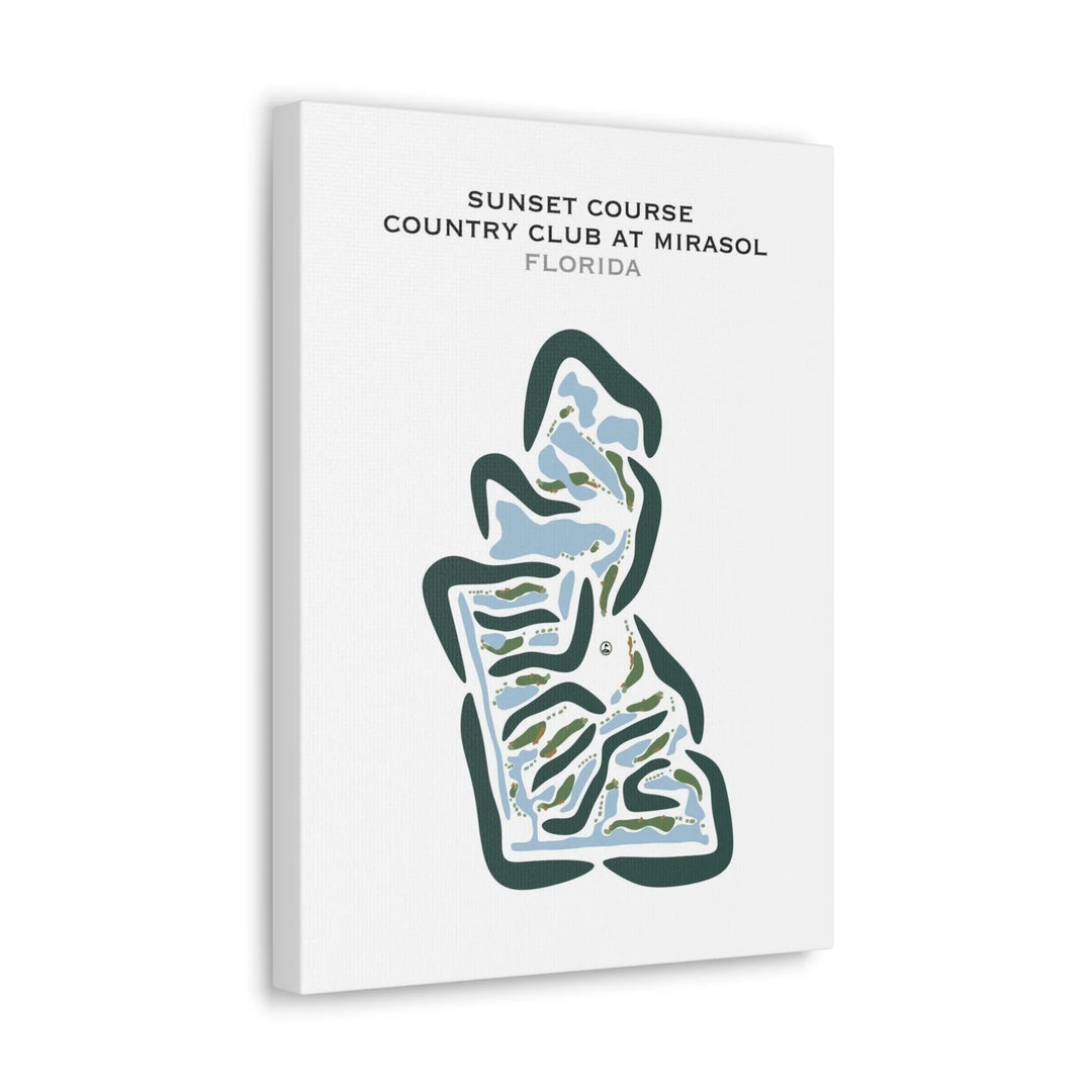 Sunset Course at Country Club at Mirasol, Florida - Printed Golf Courses
