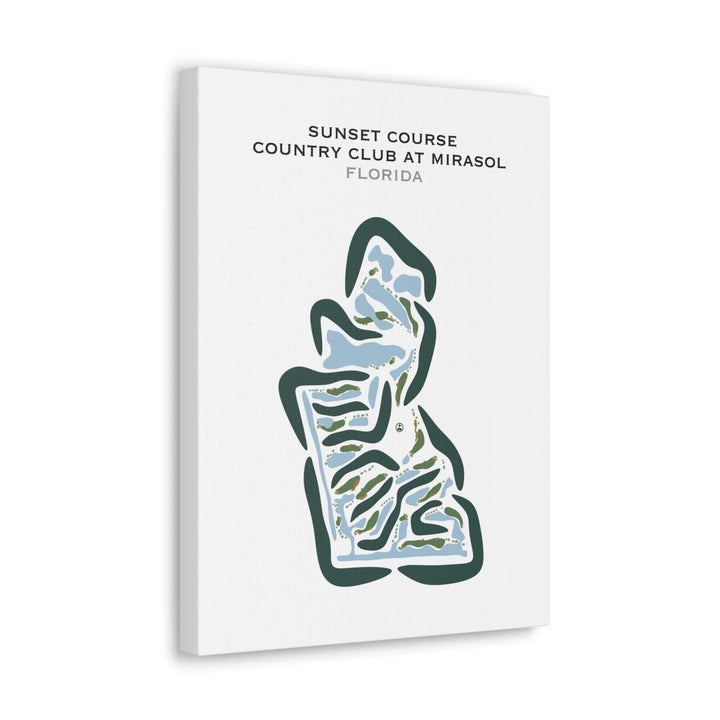 Sunset Course at Country Club at Mirasol, Florida - Printed Golf Courses