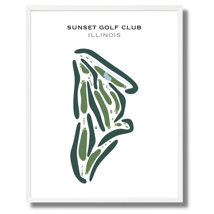 Sunset Golf Club, Illinois - Printed Golf Courses