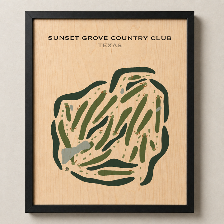 Sunset Grove Country Club, Texas - Printed Golf Courses
