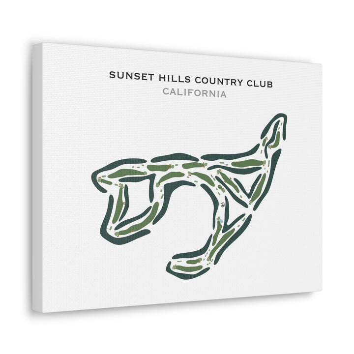 Sunset Hills Country Club, California - Printed Golf Course