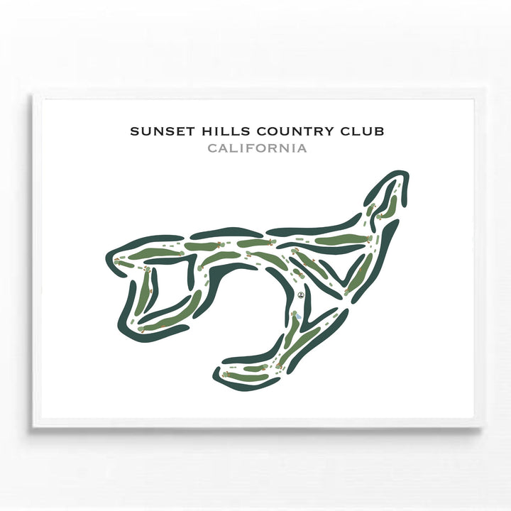 Sunset Hills Country Club, California - Printed Golf Course