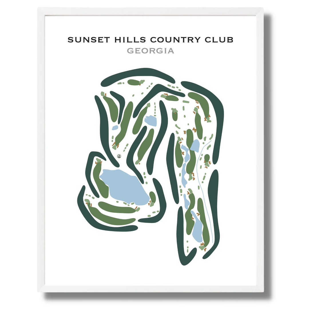 Sunset Hills Country Club, Georgia - Printed Golf Courses