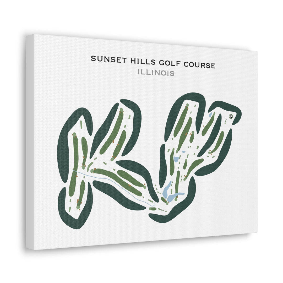 Sunset Hills Golf Course, Illinois - Printed Golf Courses