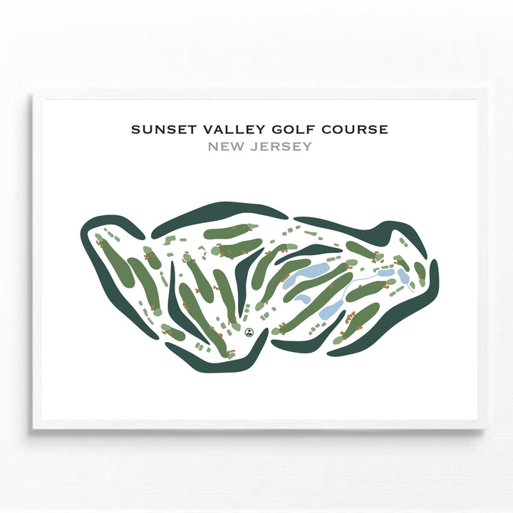 Sunset Valley Golf Course, New Jersey - Printed Golf Courses