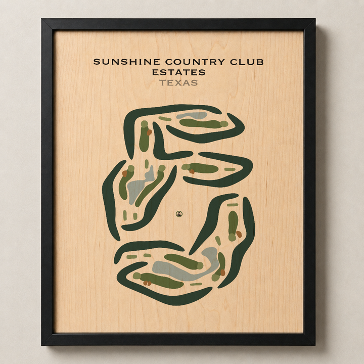 Sunshine Country Club Estates, Texas - Printed Golf Courses