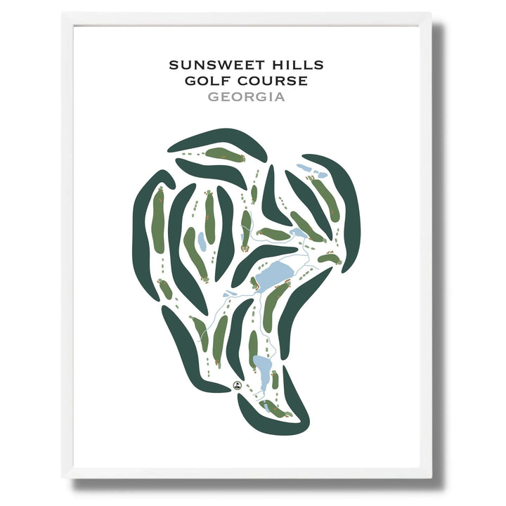 Sunsweet Hills Golf Club, Georgia - Printed Golf Courses