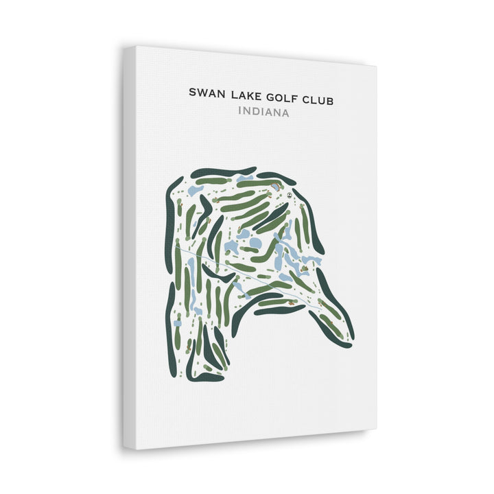 Swan Lake Golf Club, Indiana - Printed Golf Course