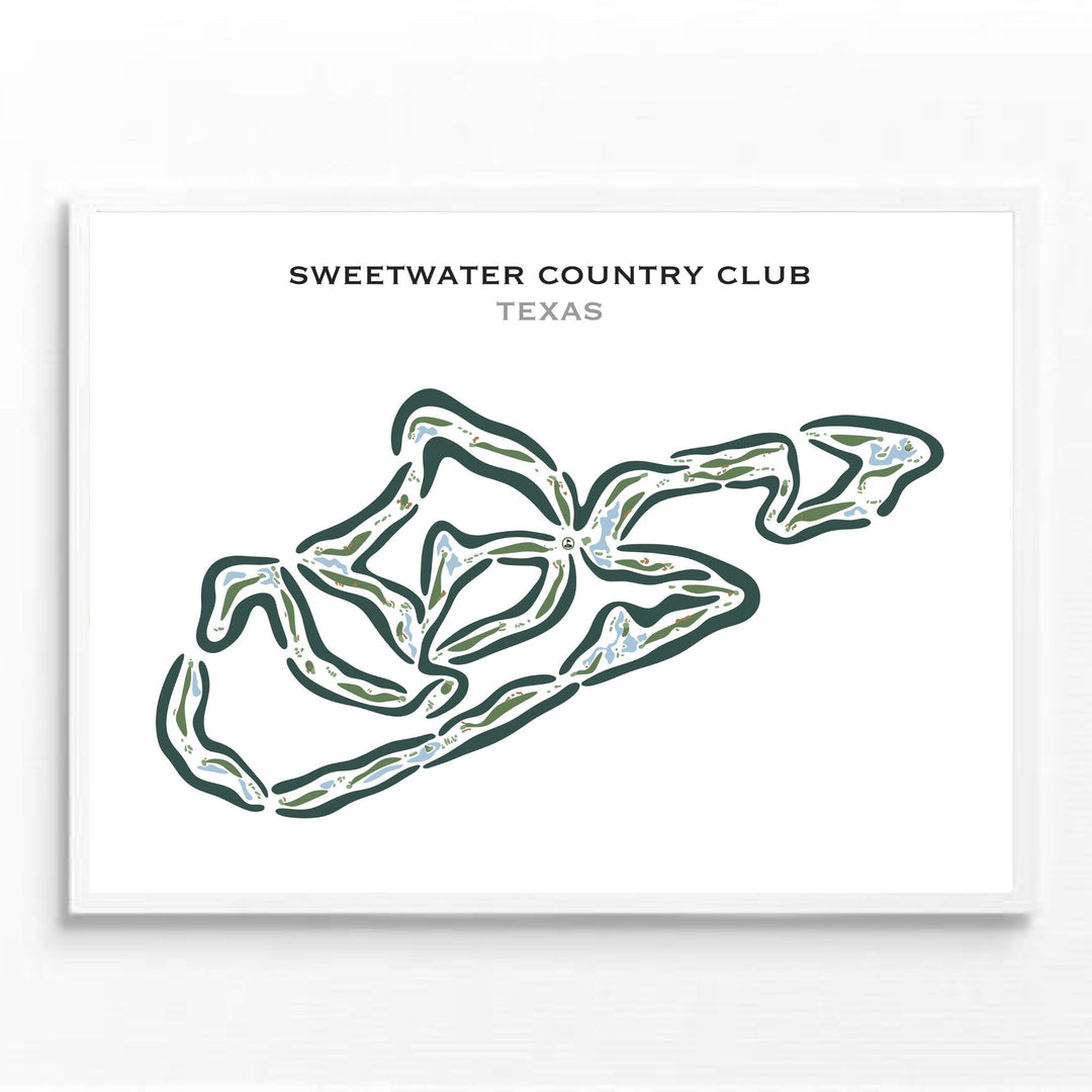 Sweetwater Country Club, Texas - Printed Golf Courses
