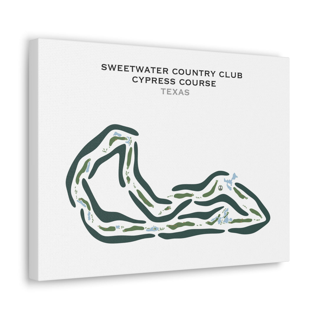 Sweetwater Country Club - Cypress Course, Texas - Printed Golf Courses