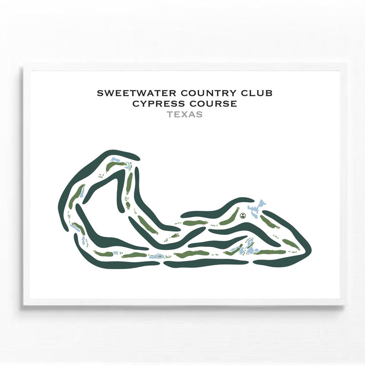 Sweetwater Country Club - Cypress Course, Texas - Printed Golf Courses