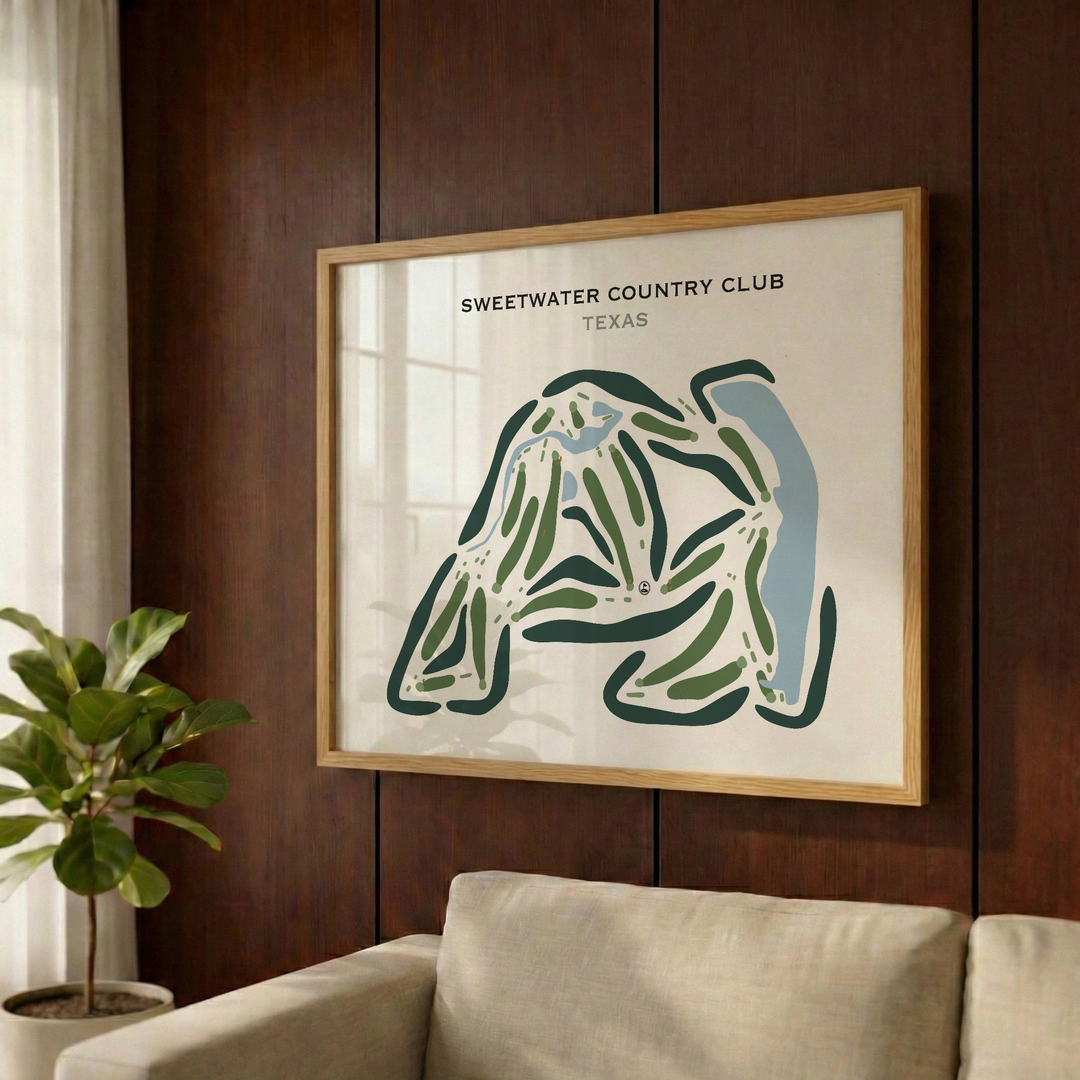 Sweetwater Country Club, Texas - Printed Golf Courses