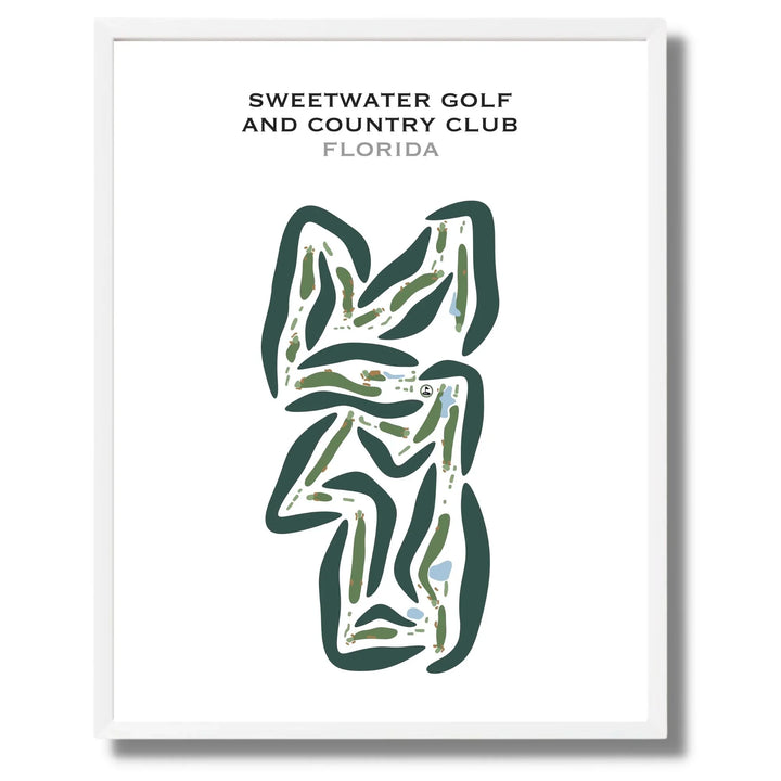 Sweetwater Golf & Country Club, Florida - Printed Golf Courses