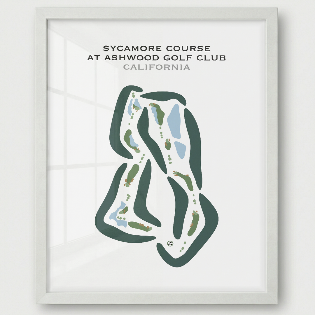 Sycamore Course at Ashwood Golf Club, California - Printed Golf Courses