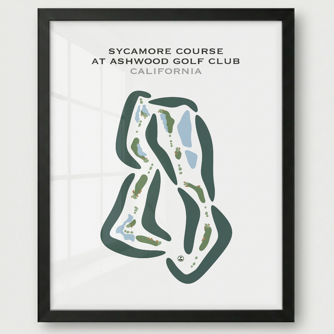 Sycamore Course at Ashwood Golf Club, California - Printed Golf Courses