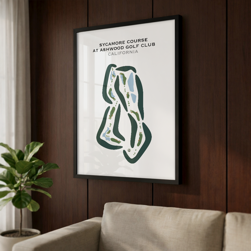 Sycamore Course at Ashwood Golf Club, California - Printed Golf Courses