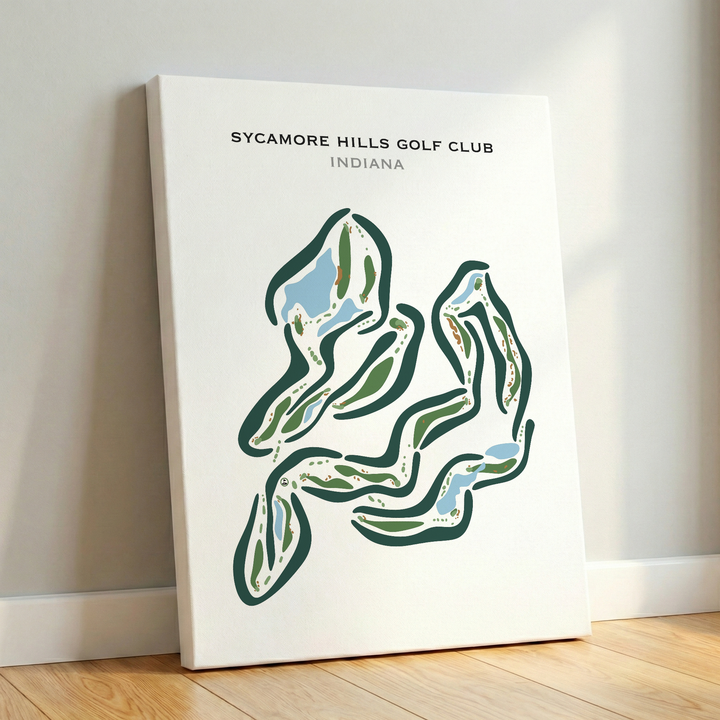 Sycamore Hills Golf Club, Indiana - Printed Golf Courses