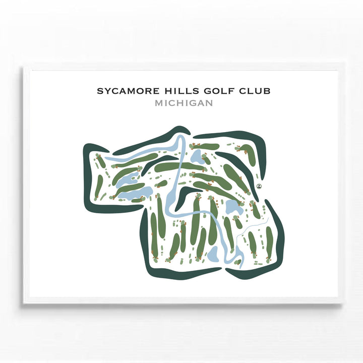 Sycamore Hills Golf Club, Michigan - Printed Golf Courses