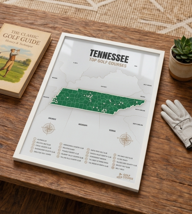 Tennessee golf courses map in Green - Lifestyle Table