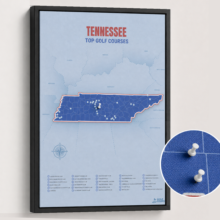 Map of Tennessee Golf Courses