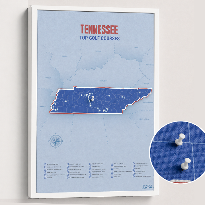 Map of Tennessee Golf Courses