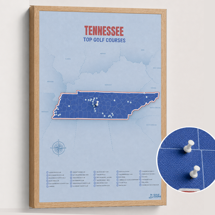 Map of Tennessee Golf Courses
