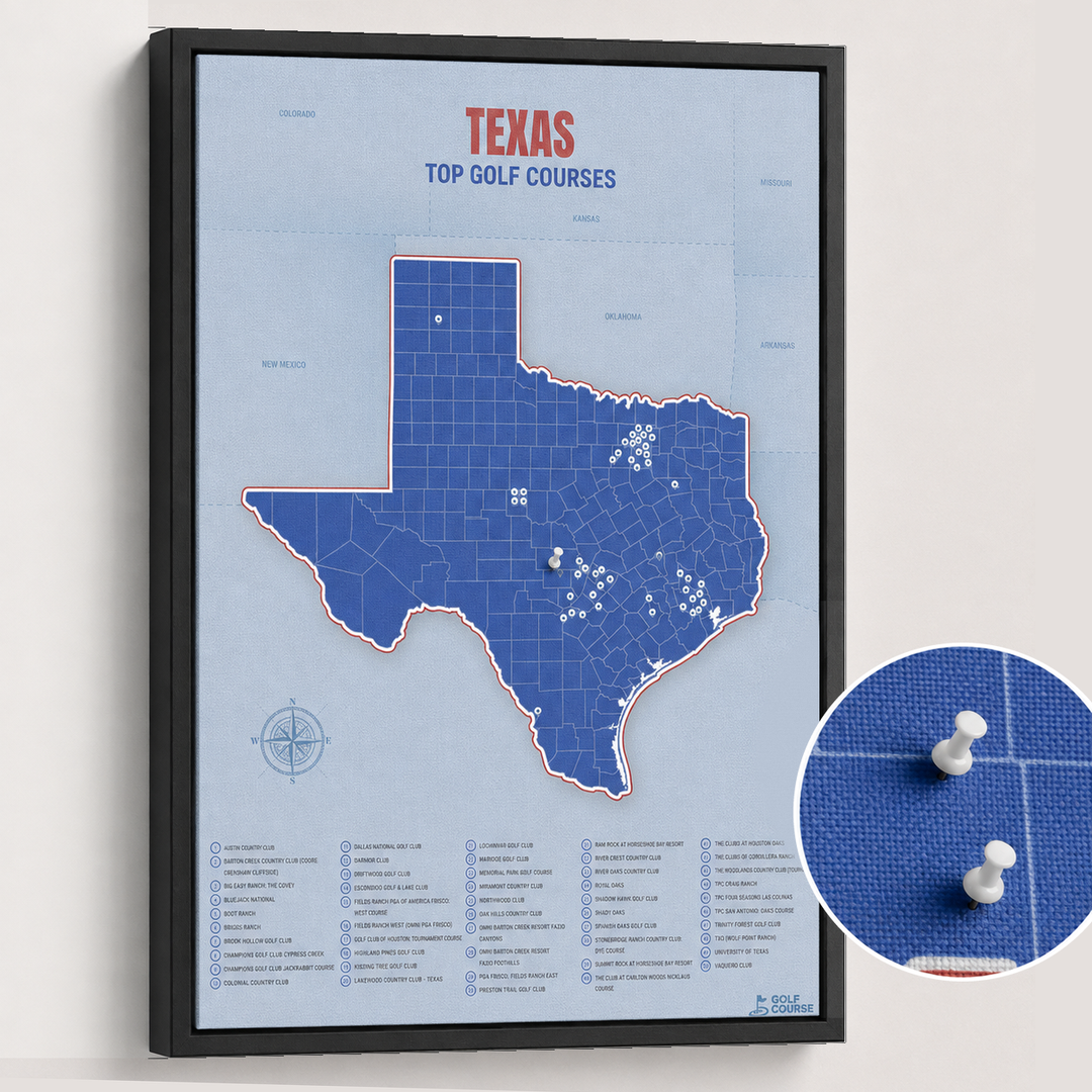 Map of Texas Golf Courses