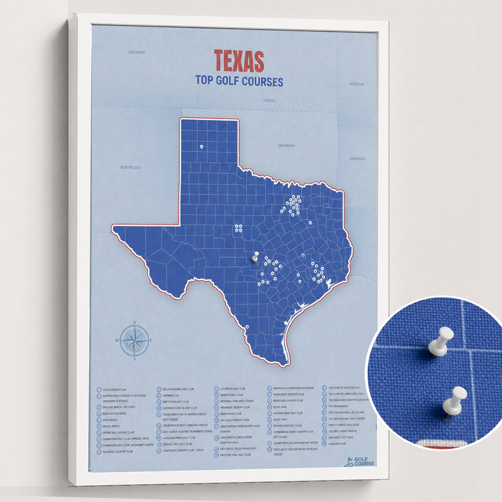 Map of Texas Golf Courses
