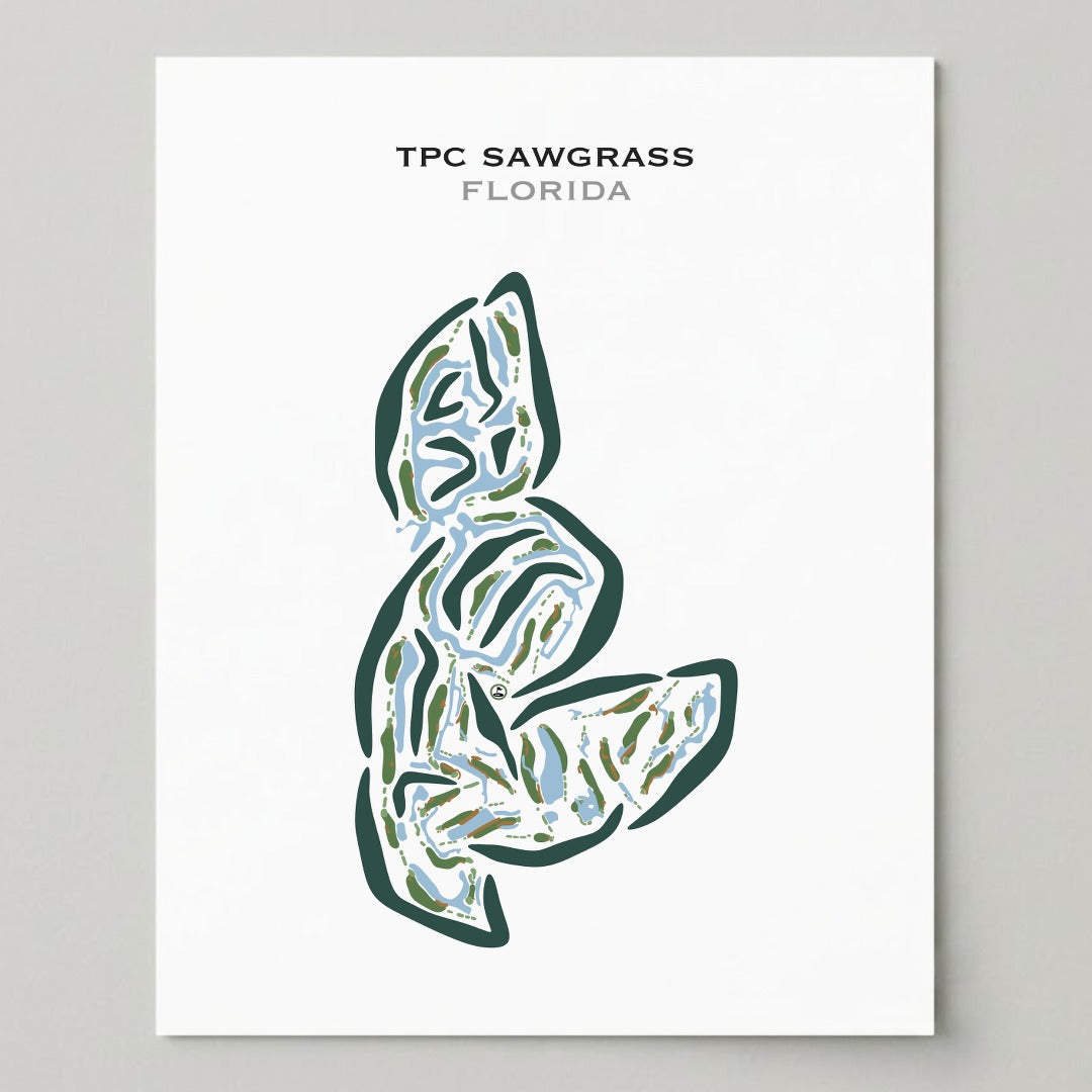 TPC Sawgrass, Florida - Printed Golf Courses
