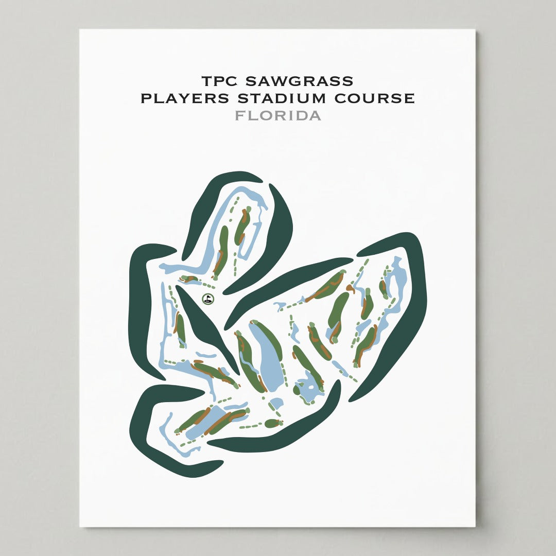 TPC Sawgrass, THE PLAYERS Stadium Course, Florida - Printed Golf Courses