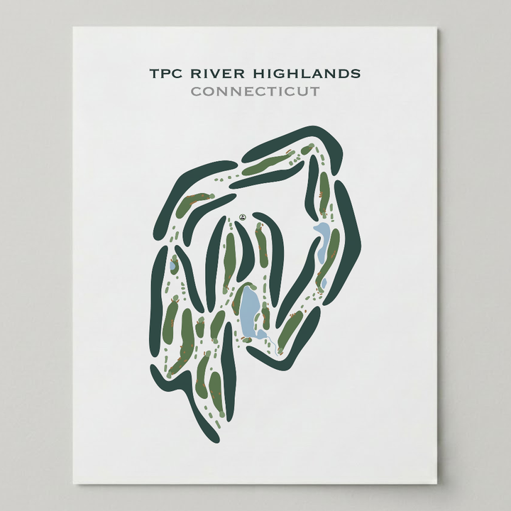 TPC River Highlands, Connecticut - Printed Golf Courses