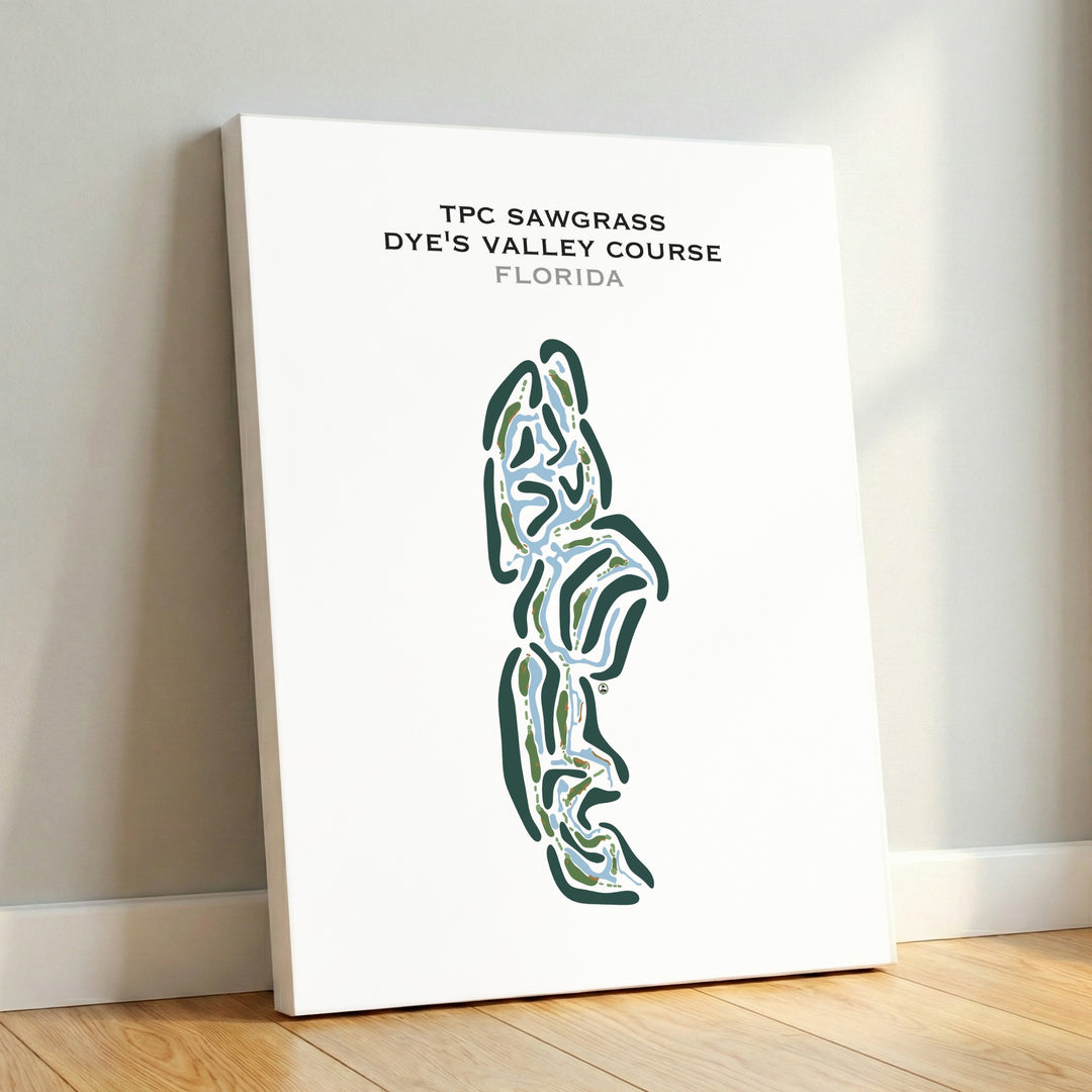 TPC Sawgrass Dye's Valley Course, Florida - Printed Golf Courses