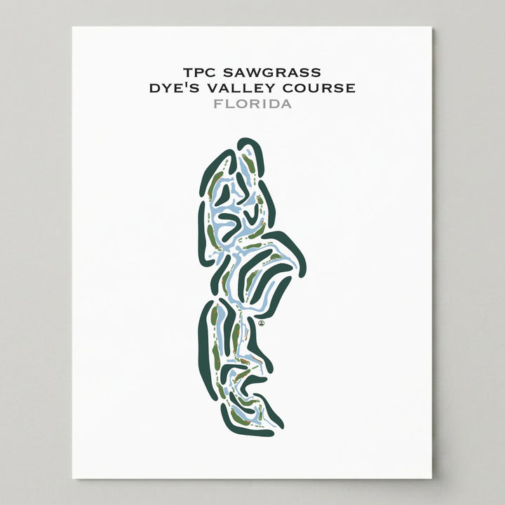 TPC Sawgrass Dye's Valley Course, Florida - Printed Golf Courses