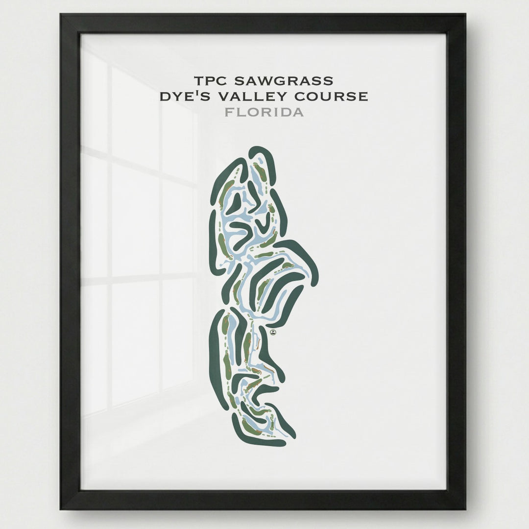 TPC Sawgrass Dye's Valley Course, Florida - Printed Golf Courses