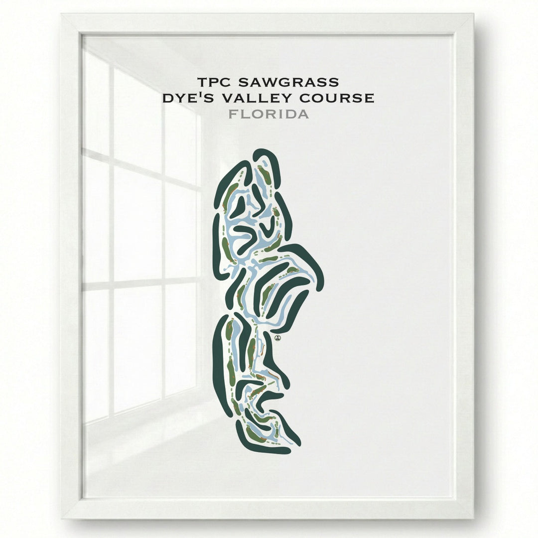 TPC Sawgrass Dye's Valley Course, Florida - Printed Golf Courses