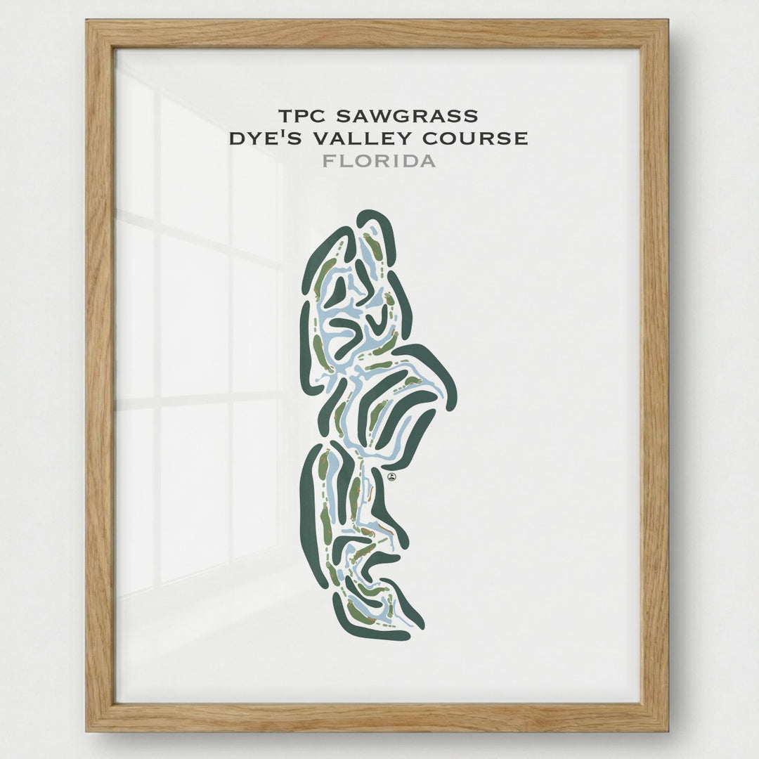 TPC Sawgrass Dye's Valley Course, Florida - Printed Golf Courses