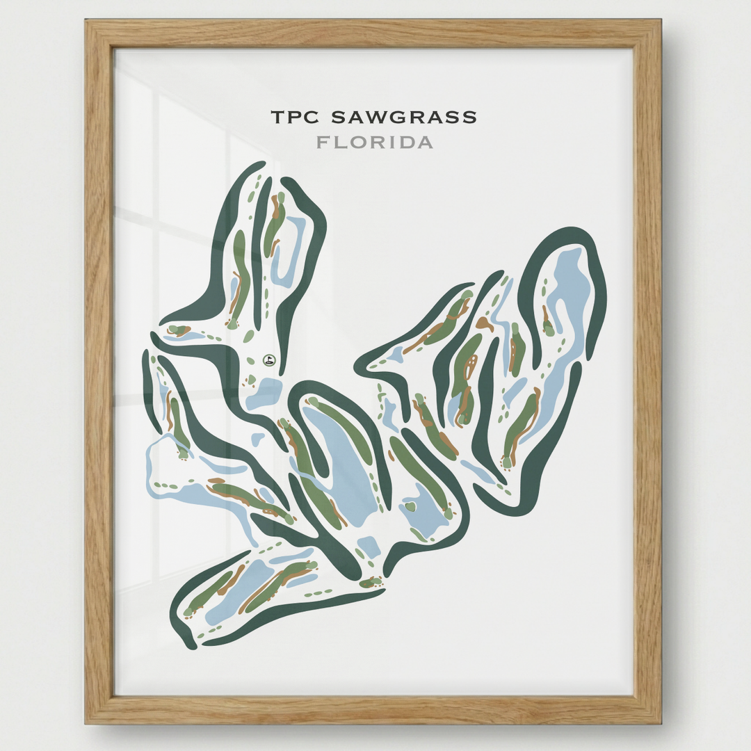 TPC Sawgrass Golf Course, Ponte Verda Beach Florida - Printed Golf Courses