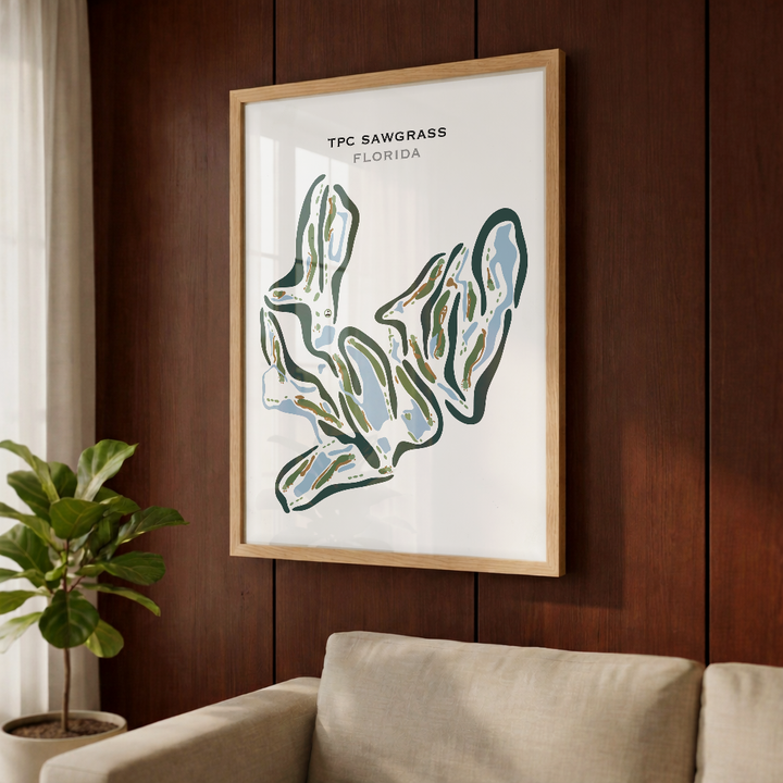 TPC Sawgrass Golf Course, Ponte Verda Beach Florida - Printed Golf Courses