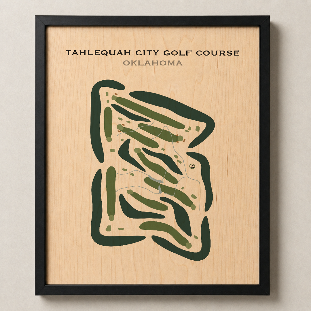 Tahlequah City Golf Course, Oklahoma - Printed Golf Courses