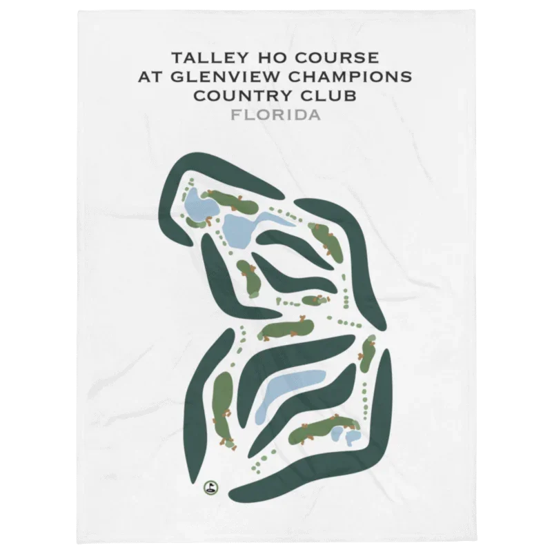 Talley Ho Course at Glenview Champions Country Club, Florida - Printed Golf Courses